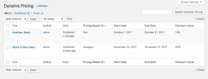 Dynamic Pricing And Discount - Sales List