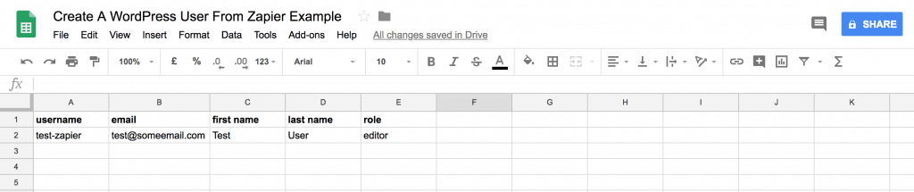 Google Sheet Sample Data For Zapier