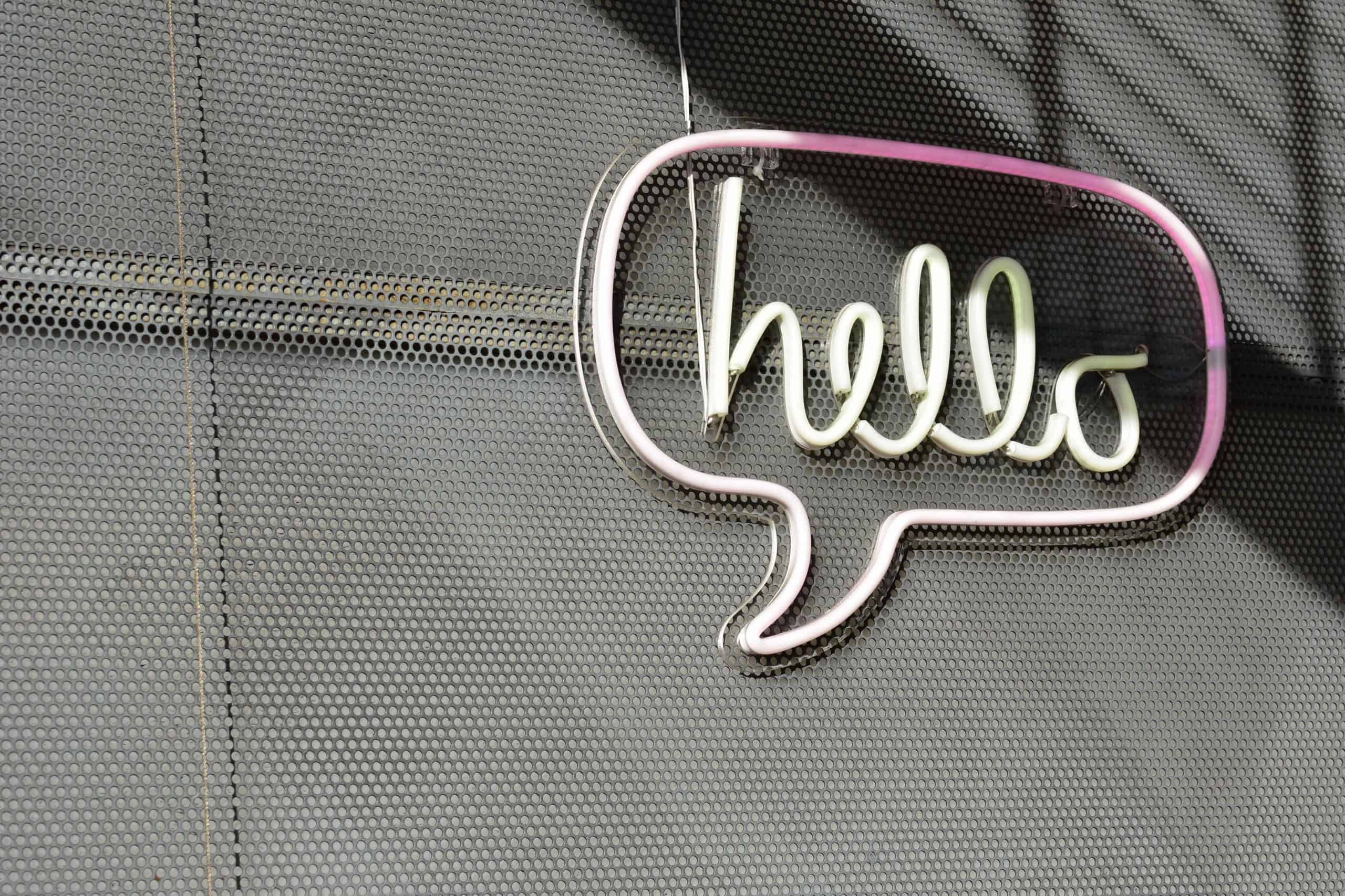 Neon sign on a wall